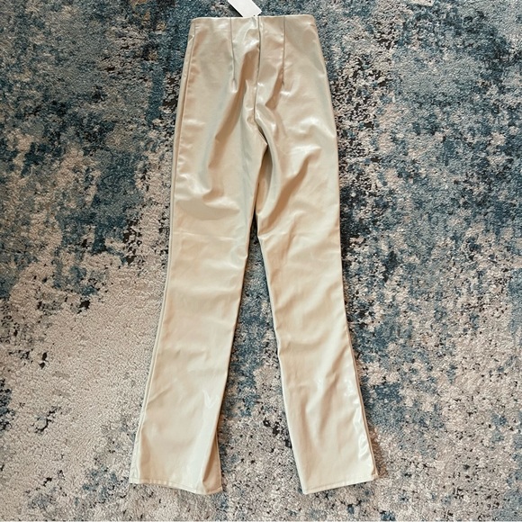 H&M Vegan Leather Flare Pants - Picture 7 of 8